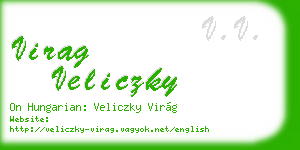 virag veliczky business card