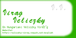 virag veliczky business card